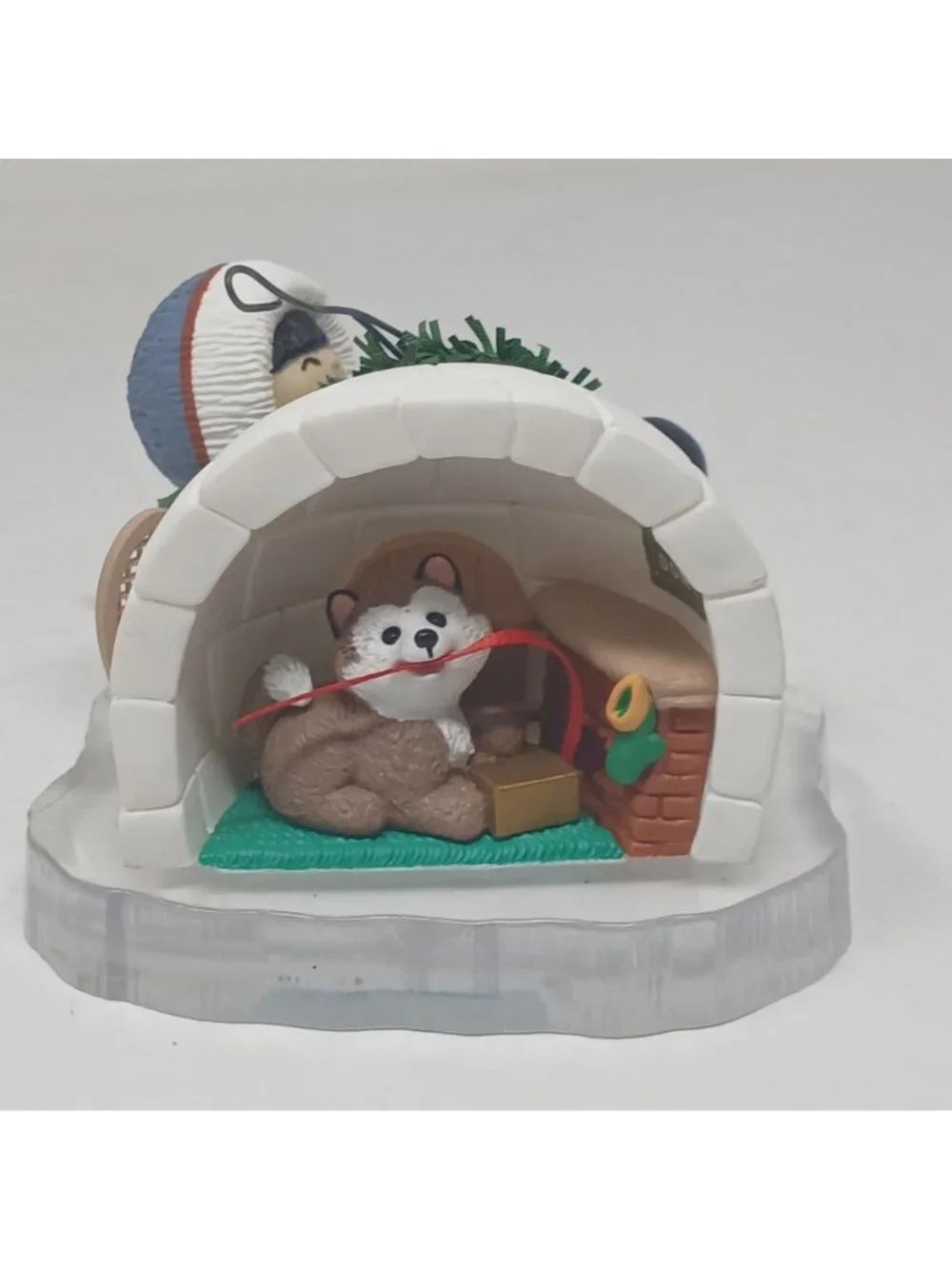 Hallmark  Ornament Frosty Friends 1993 Anniversary Ed Igloo Penguin Puppy #D-9